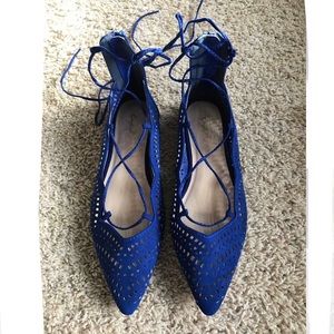Royal blue flats